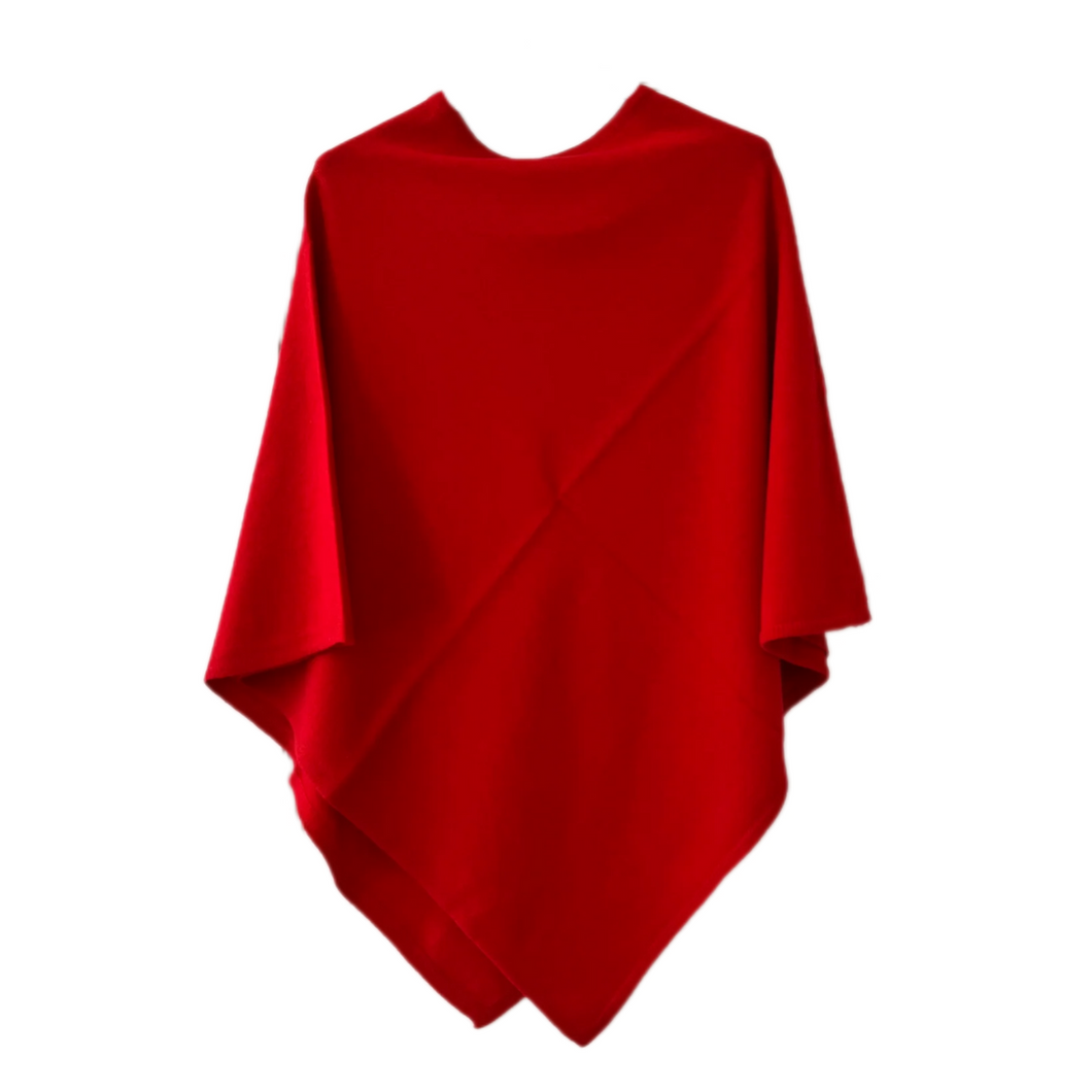 PONCHO - red