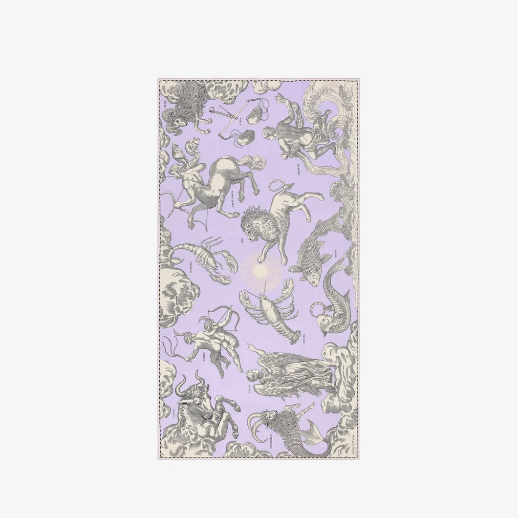 Cotton/Silk Scarf - Astrologie - Lavender